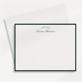 Grüne Grenze Elegante Moderne Stationery Note Card Einladung