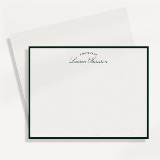 Grüne Grenze Elegante Moderne Stationery Note Card Einladung