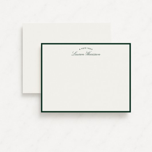 Grüne Grenze Elegante Moderne Stationery Note Card Einladung