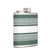 Grüne Griechische Schlüssel-Flasche Flachmann (Rechts)