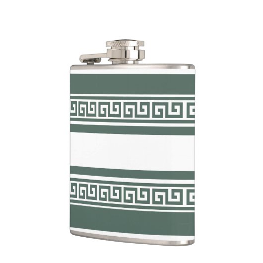 Grüne griechische Schlüsselflasche Flachmann (Links)