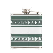 Grüne griechische Schlüsselflasche Flachmann (Rückseite)
