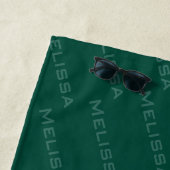 Grüne Groovy Retro Rock The Sunblock Summer Beach Strandtuch (Beispiel)