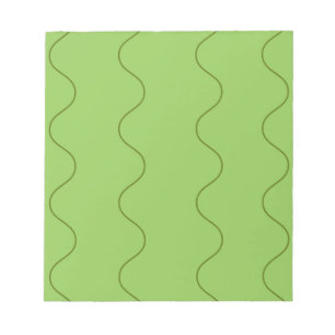 Grüne Groovy Wellenlinie Abstract Modern Minimalis Notizblock