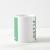 Grüne großartiges Klavier-Tasse Kaffeetasse (Mittel)