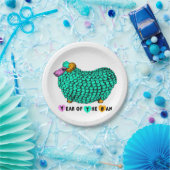 Grüne große chinesische Papierplatte Pappteller (Party)