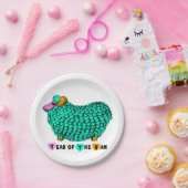 Grüne große chinesische Papierplatte Pappteller (Party)