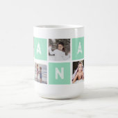 Grüne Großmutter 5 Foto Collage Nana Kaffeetasse (Mittel)