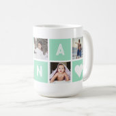 Grüne Großmutter 5 Foto Collage Nana Kaffeetasse (VorderseiteRechts)