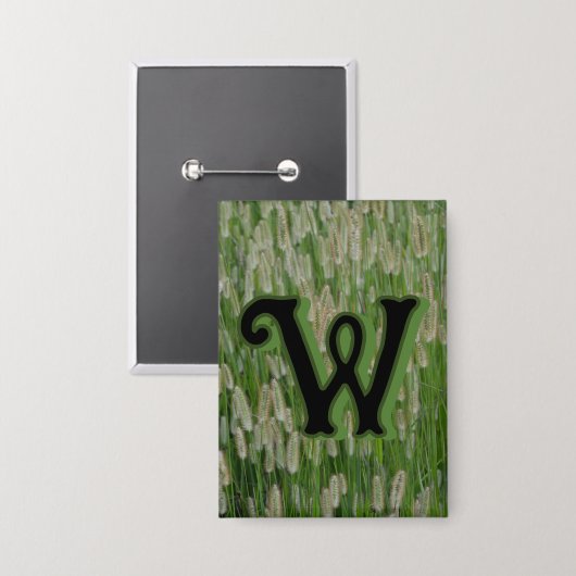 Grüne Großsaaten Button (Vorderseite/Rückseite)