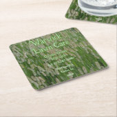 Grüne Großsaaten Rechteckiger Pappuntersetzer (angewinkelt)