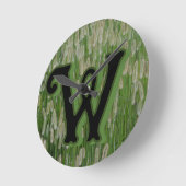 Grüne Großsaaten Runde Wanduhr (Winkel)