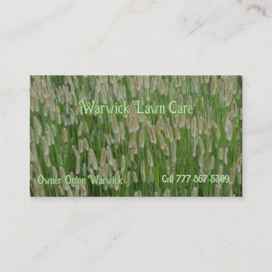 Grüne Großsaaten Visitenkarte (Vorderseite)