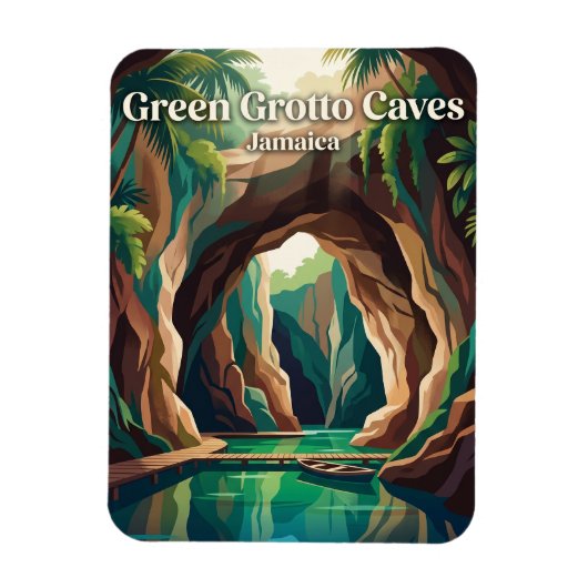 Grüne Grotto-Höhlen Jamaika Magnet (Vertikal)