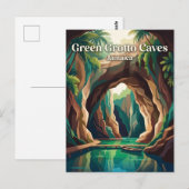 Grüne Grotto-Höhlen Jamaika Postkarte (Vorne/Hinten)