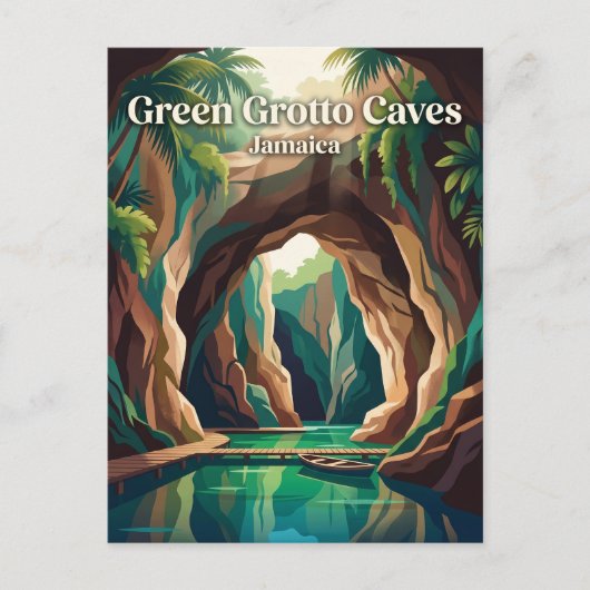 Grüne Grotto-Höhlen Jamaika Postkarte (Vorderseite)