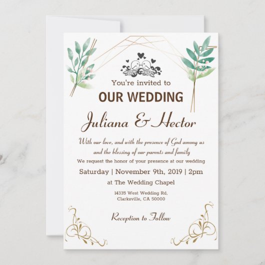 Grüne Grünanlage Einladung (Vorderseite)