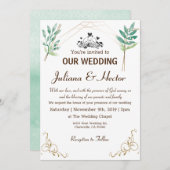 Grüne Grünanlage Einladung (Vorne/Hinten)