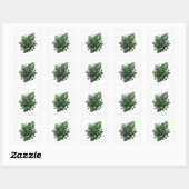 Grüne grüne funkelnde Kreise Aufkleber Kunst Quadr (Blatt)