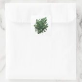 Grüne grüne funkelnde Kreise Aufkleber Kunst Quadr (Tasche)