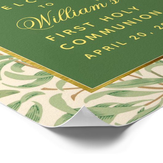 Grüne Grüne Grüne Gemeinde Begrüßungszeichen Poster (Ecke)