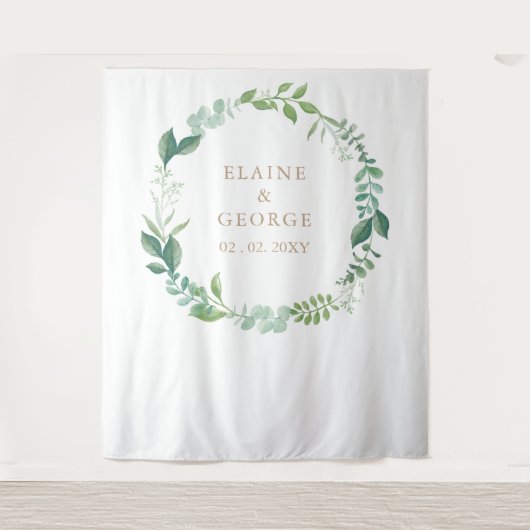 Grüne Grüne Kulisse Wandteppich (Vorderseite)