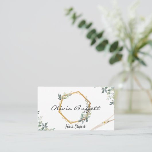 Grüne Grüne Rose Visitenkarte (Stehend Vorderseite)