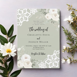 Grüne Grüne Rosen Hochzeit Einladung