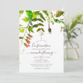 Grüne Grüne Wasserfarbe Bestätigung Einladung (Stehend Vorderseite)