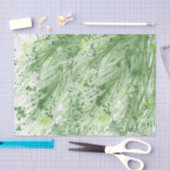Grüne Grünflächen abstrakte Aquarellkunst Seidenpapier (Handwerk)
