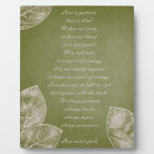 Grüne Grunge-Blätter Fotoplatte (Vorderseite)