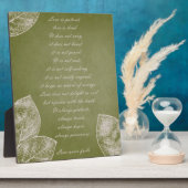 Grüne Grunge-Blätter Fotoplatte (Seite)