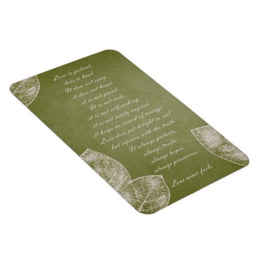 Grüne Grunge-Blätter Magnet (Rechte Seite)