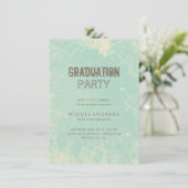 Grüne Grunge der Foto-Graduierungspartei Einladung (Stehend Vorderseite)