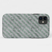 Grüne Grunge Diagonal Streifen Case-Mate iPhone Hülle (Rückseite (Horizontal))