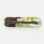 Grüne Grunge Gitarre Skateboard (Horizontal)