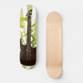 Grüne Grunge Gitarre Skateboard (Vorderseite)