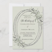 Grüne Grünpflanze Einladung (Vorderseite)