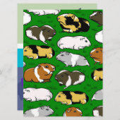 Grüne Guinea Pig Muster Pet Besitzer Perfektes Ges Menükarte (Vorne/Hinten)