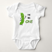 Grüne Gurke Baby Strampler (Vorderseite)