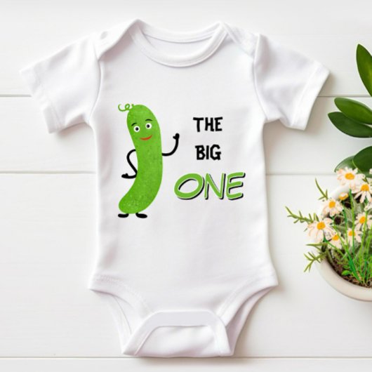 Grüne Gurke Baby Strampler