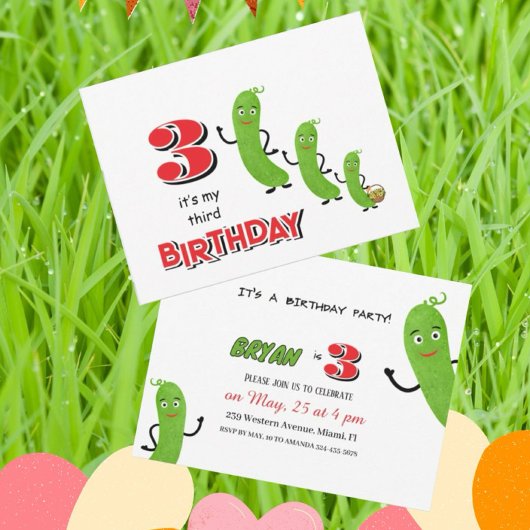 Grüne Gurken Einladung