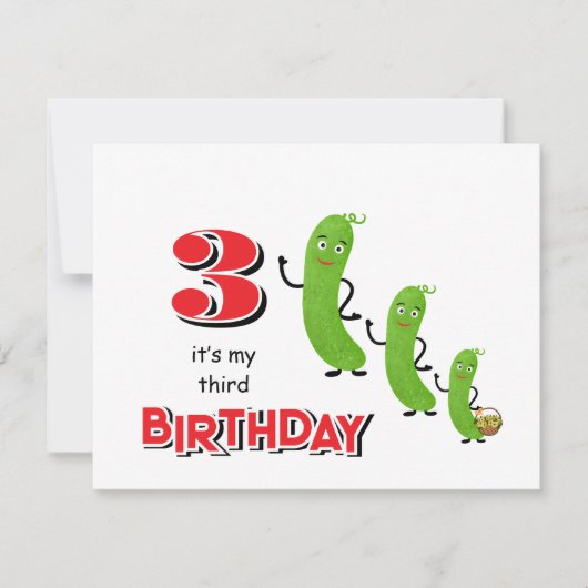 Grüne Gurken Einladung (Vorderseite)