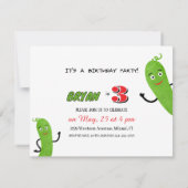 Grüne Gurken Einladung (Rückseite)