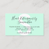 Grüne Haarverlängerungen nach Anleitung des Betreu Visitenkarte (Vorderseite)