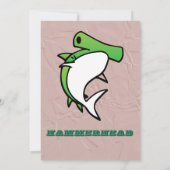 Grüne Haie & Rose Kranz 1. Geburtstag Einladung (Rückseite)