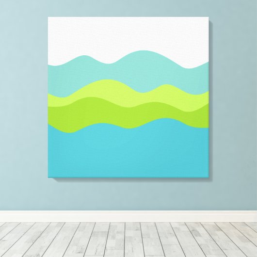 Grüne Halbinsel Leinwanddruck (Insitu (Holzboden))