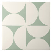 Grüne Halbkreise der modernen geometrischen Skala Fliese (Vorderseite)