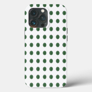 Grüne Halloween-Augen mit Punkten iPhone 13 Pro Hülle