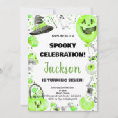 Grüne Halloween-Einladungen Einladung (Vorderseite)